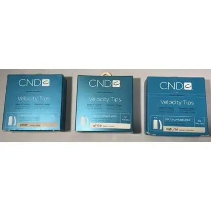 CND Velocity Tips White, 50 bucăți, formă adâncă C Cel mai bun preț