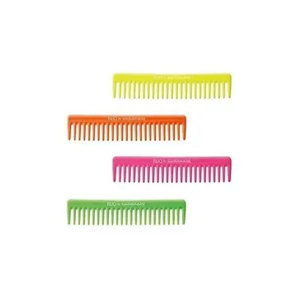 Preț promoțional Comb afro Guenzani Fluo Line, culori diverse (galben, portocaliu, roz, verde), material plastic