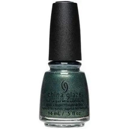 China Glaze, Vest Friends, lac de unghii verde metalizat, capac negru, 14 ml Reducere specială