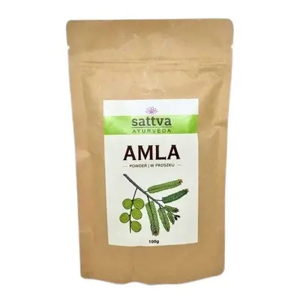 Praf de păr Amla, Sattva Ayurveda, 100g, ambalaj kraft Promoție