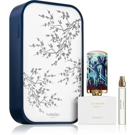 Set Parfum Floraïku Golden Eyes, 25 ml + 3 ml, cutie decorativă Ofertă limitată