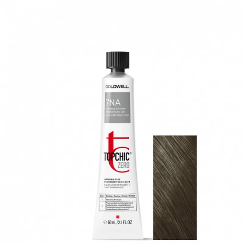 Vopsea permanenta de par fara amoniac Goldwell Topchic Zero 7NA 60ml Cel mai bun preț