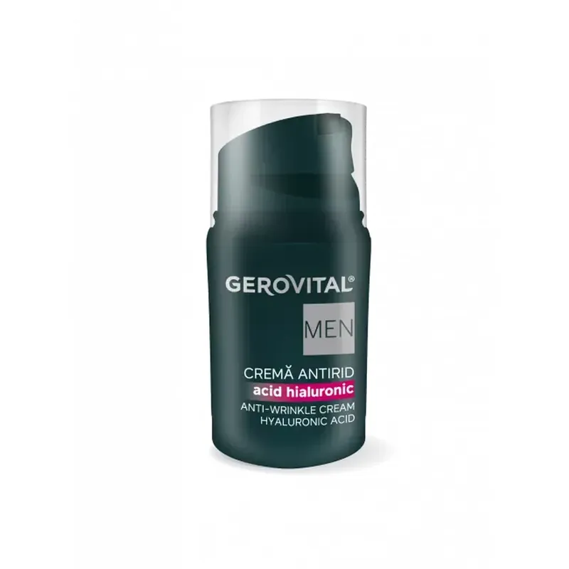 Crema antirid cu acid hialuronic Gerovital Men, 30 ml, Farmec Chilipir
