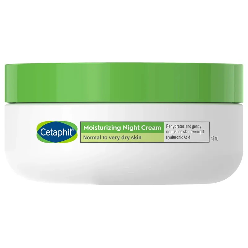 Cetaphil, cremă hidratantă facială cu acid hialuronic, cremă de noapte, 48 ml Retur ușor