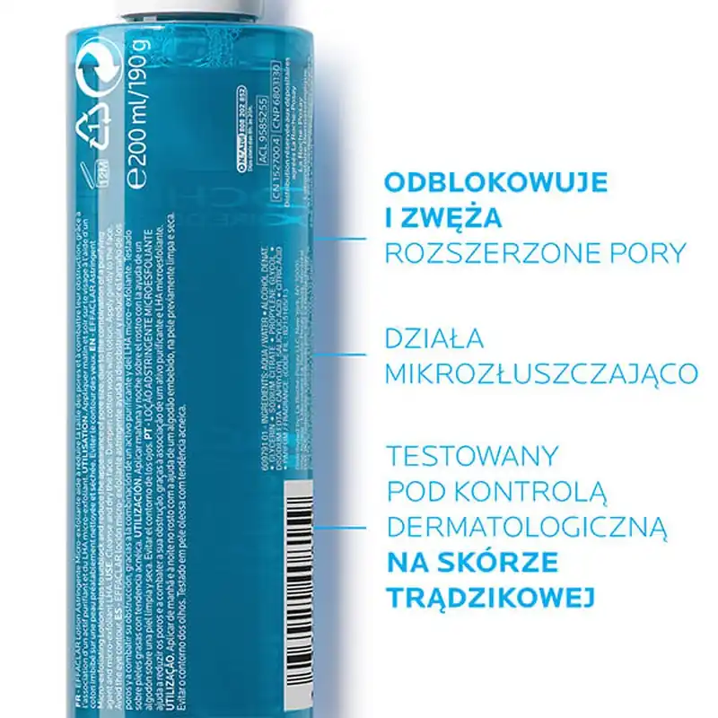 Ofertă de sezon La Roche-Posay Effaclar, tonic micro-exfoliant pentru strângerea porilor, 200 ml