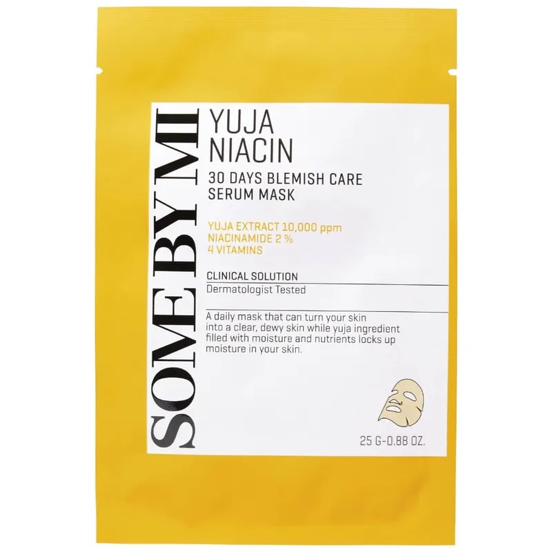 Some By Mi Yuja Niacin Blemish Care Brightening sheet mask-serum, 25 g Reducere specială
