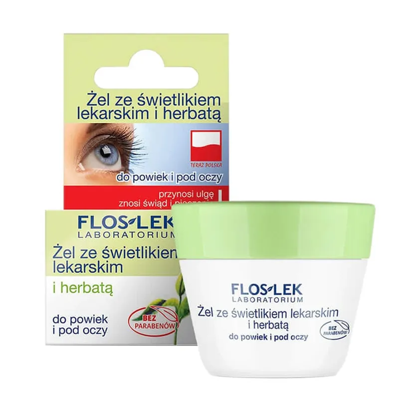 Ultima șansă Flos-Lek, gel cu echinaceea și ceai pentru pleoape și sub ochi, 10 g