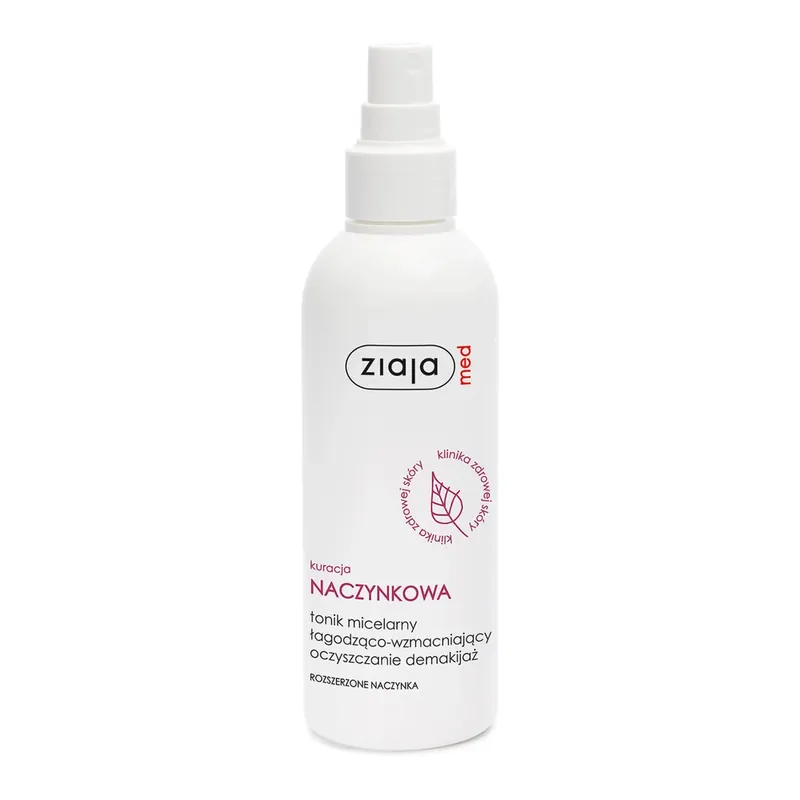 Expediere rapidă Ziaja Med Kuracja naczynkowa, tonic micelar calmant și fortifiant, curățare și demachiere, spray, 200 ml