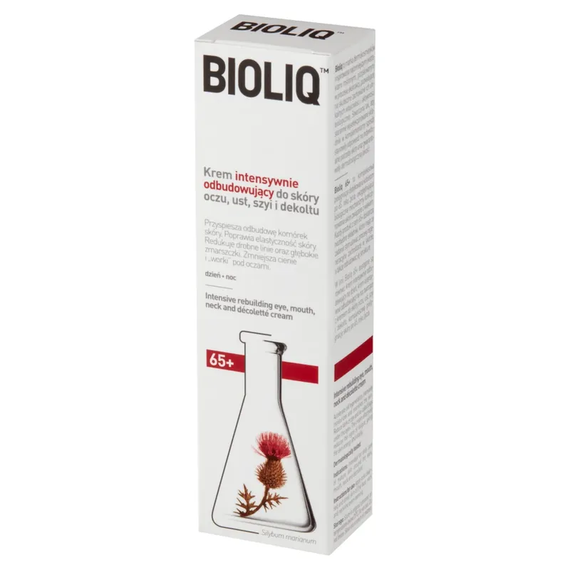 Bioliq 65+, Cremă intensă de restaurare pentru ochi, buze, gât și decolteu, 30 ml Ofertă de sezon