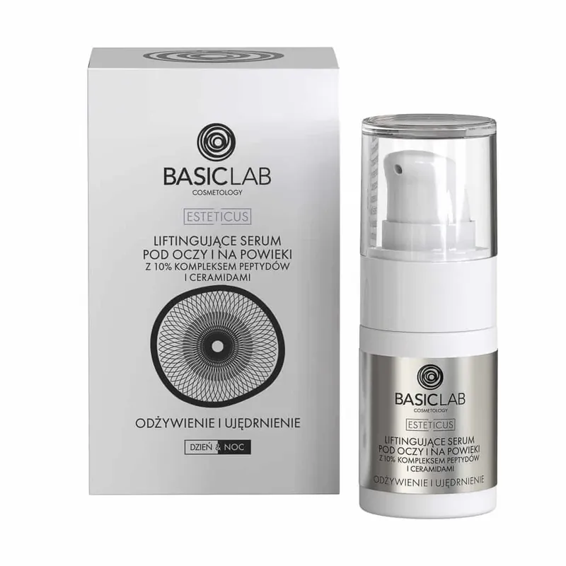 BasicLab Esteticus, ser de lifting pentru ochi și pleoape, hrănitor și ferm, 15 ml Preț redus