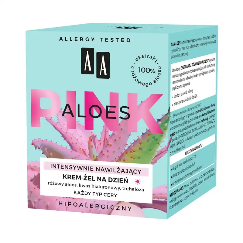 Cel mai bun preț AA Aloe Pink, Gel-cremă de zi cu hidratare intensivă, 50 ml