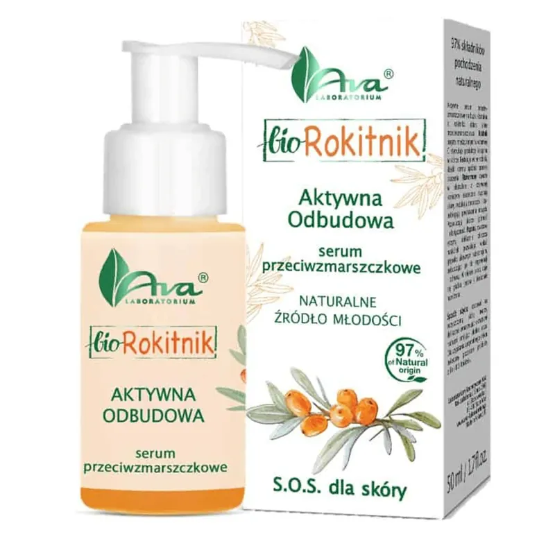 Cumpărături sigure AVA Bio Sea Buckthorn, Active Recovery, Ser antirid, 50 ml