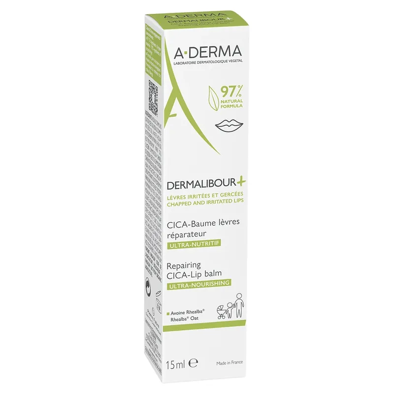 Cumpără online A-Derma Dermalibour+ Cica, balsam regenerant pentru buze, 15 ml