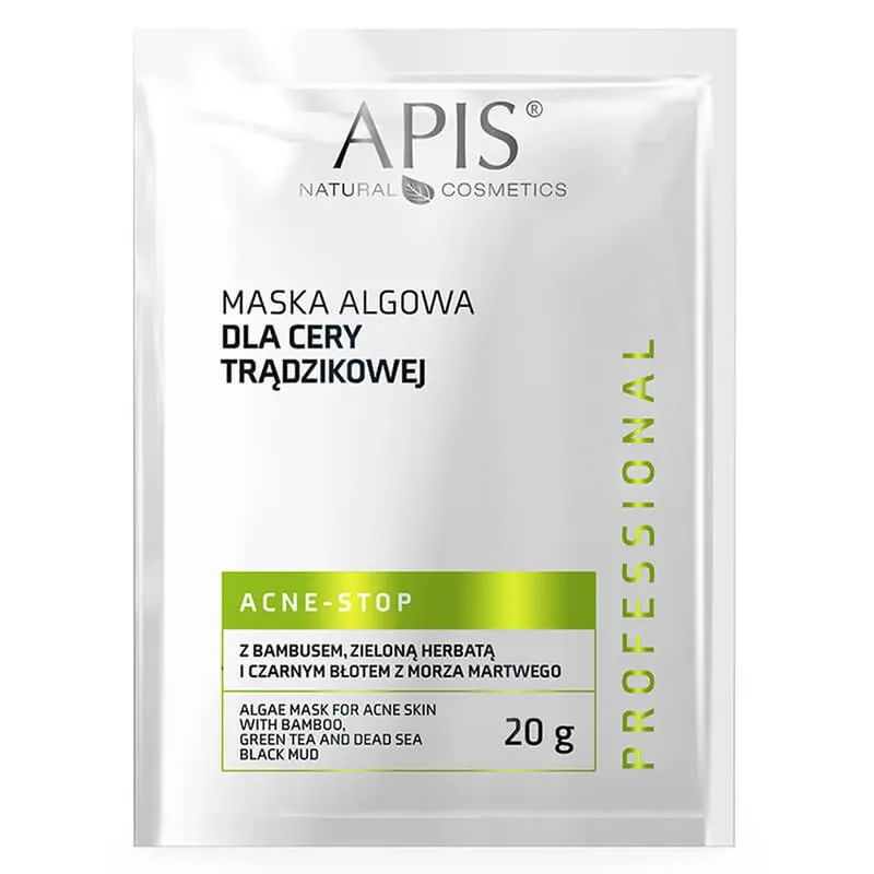 Apis Professional Acne-Stop, mască cu alge pentru pielea cu tendință acneică, 20 g Reduceri