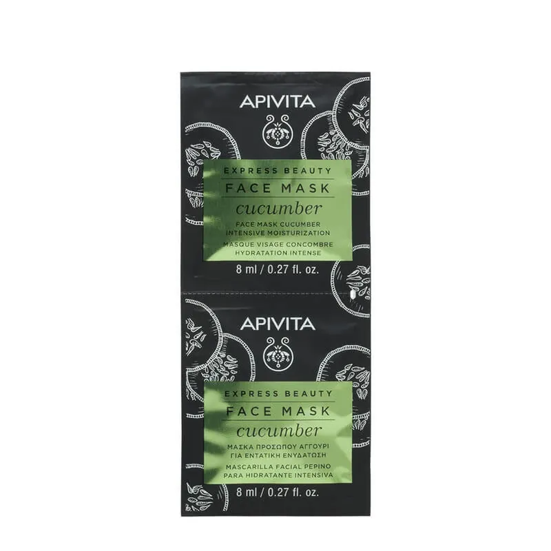 Masca faciala cu extract din castravete, 2 x 8 ml, Apivita Reduceri