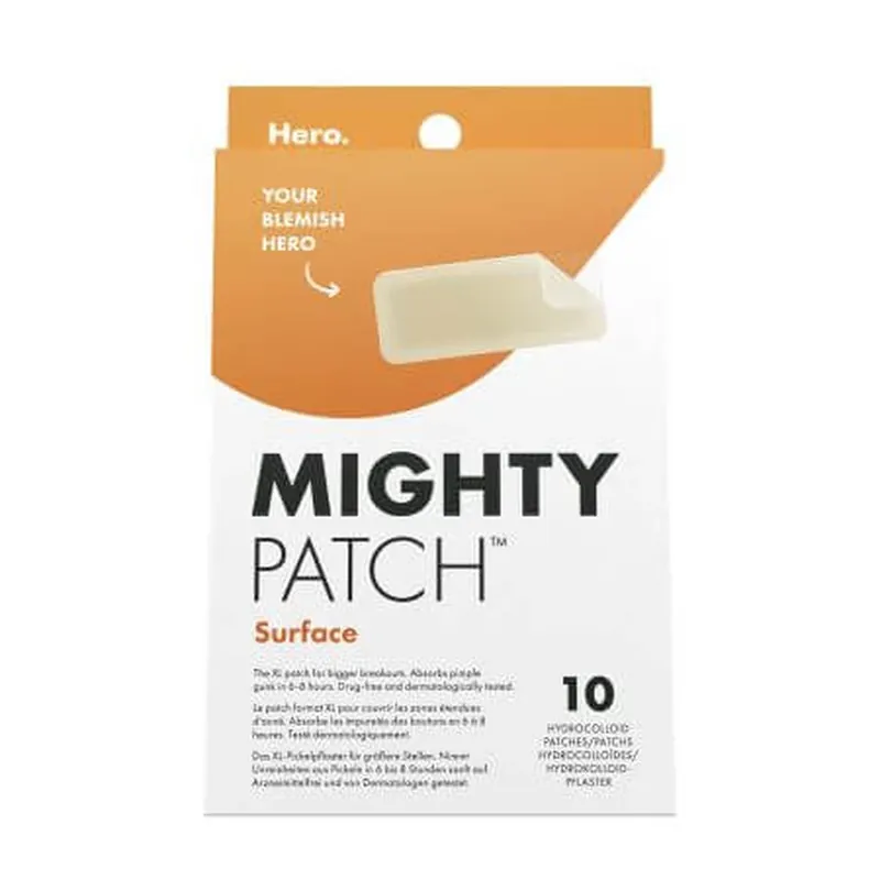Mai ieftin Plasturi hidrocoloidali pentru cosuri Mighty Patch Surface, 10 bucati, Hero