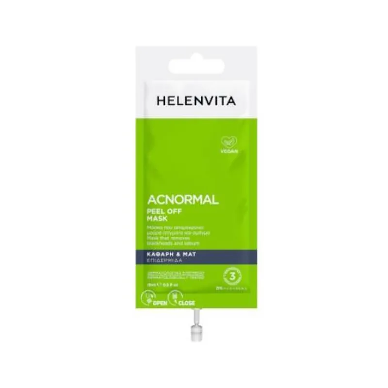 HELENVITA Acnormal Peel Off Mask Mască de față pentru ten gras 15ml Plată sigură