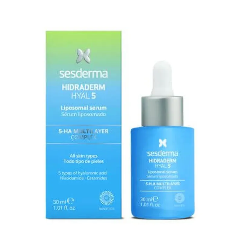 Ser lipozomal ultra-hidratant cu 5 tipuri de acid hialuronic Hidraderm Hyal5, 30 ml, Sesderma Comandă acum