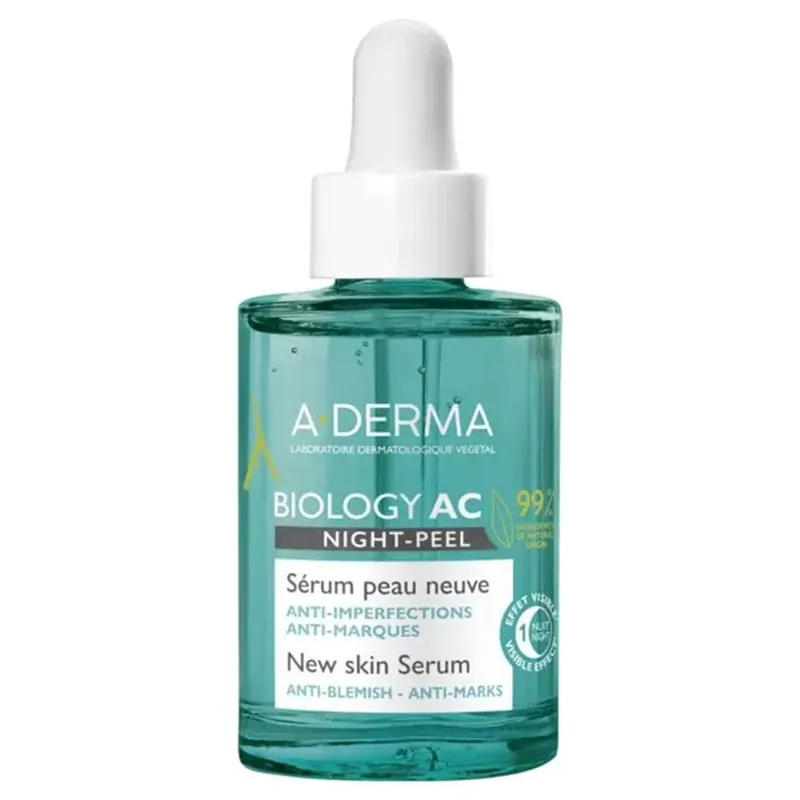 A-Derma Biology AC Skin Renewing Serum for Night Peel 30ml Ofertă specială