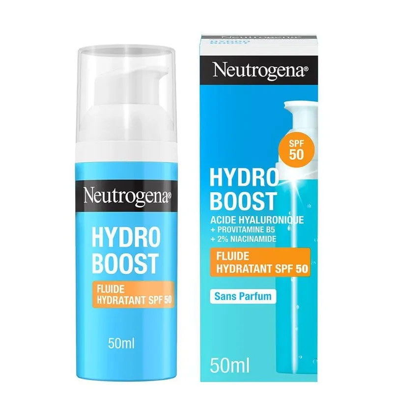 Reducere specială Neutrogena Hydro Boost Hyaluronic Fluid cu acid hialuronic B5 și niacinamidă SPF 50ml