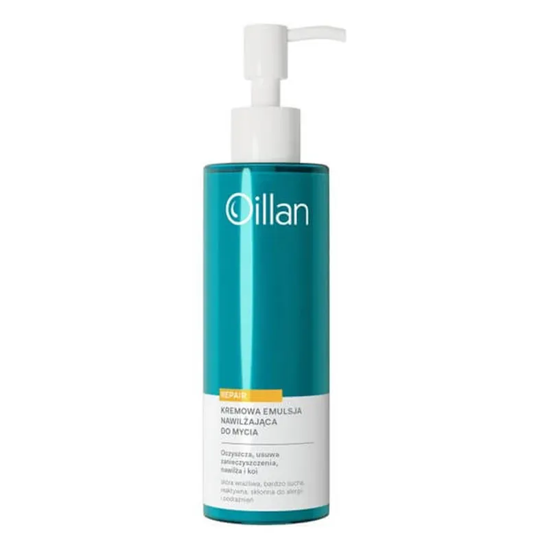 Oillan Repair, emulsie cremoasă de curățare facială pentru piele sensibilă și foarte uscată, 200 ml Doar azi