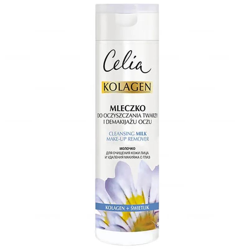 Celia Collagen, lapte de curățare cu colagen și echinacea pentru față și ochi, 200 ml Reducere extra