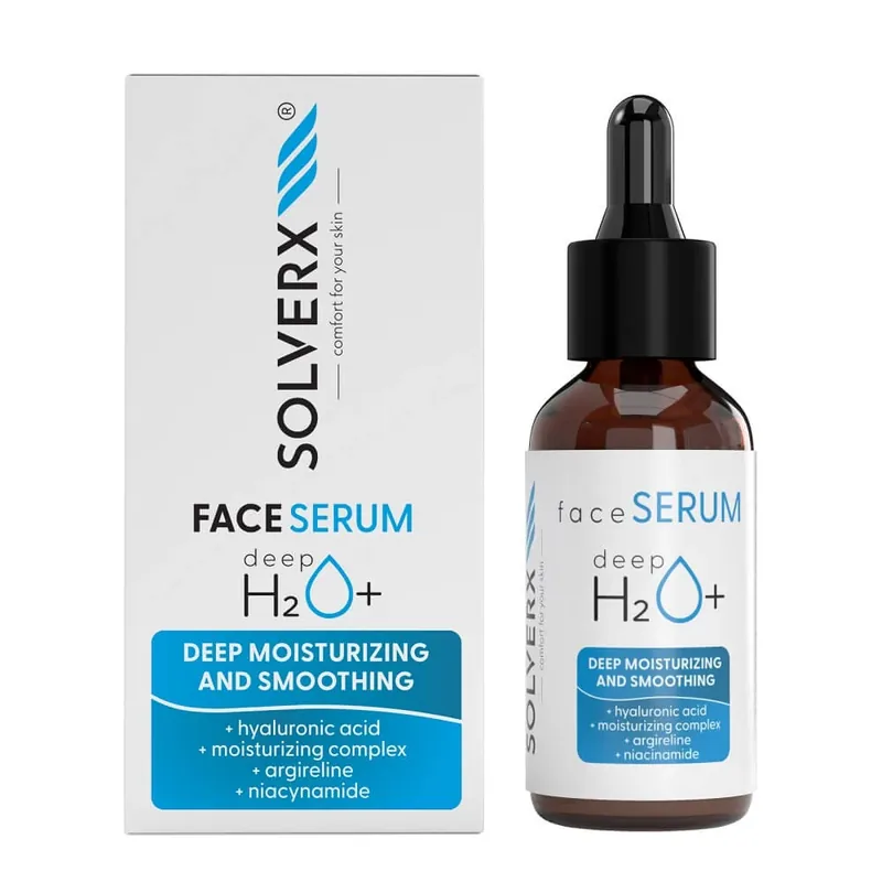 Solverx Deep H2O+ Ser de față, 30 ml Reducere extra
