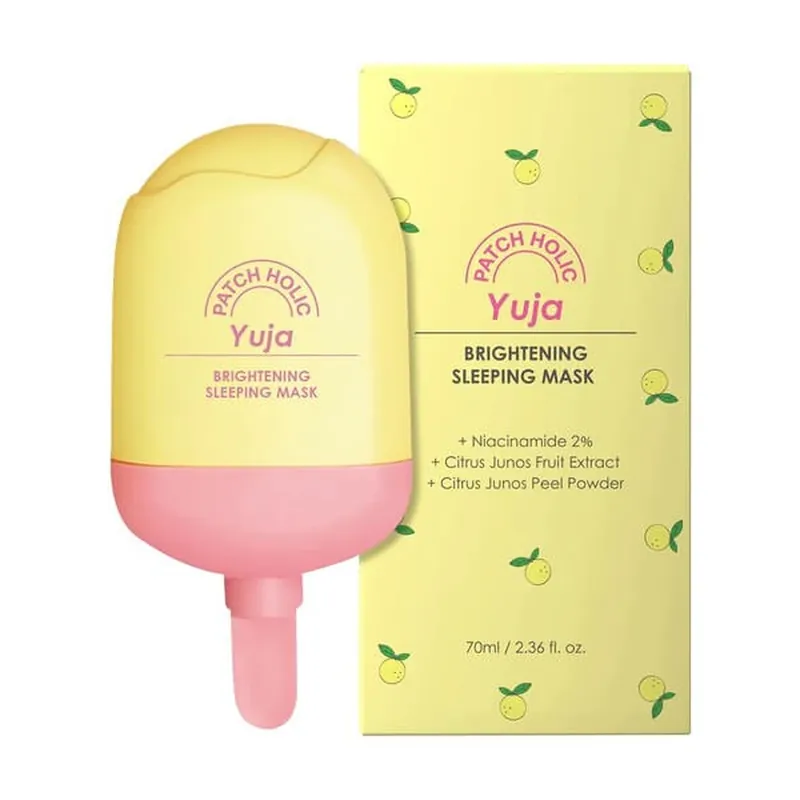 Patch Holic Yuja, mască de noapte iluminatoare cu vitamina C, 70 ml Ultima șansă