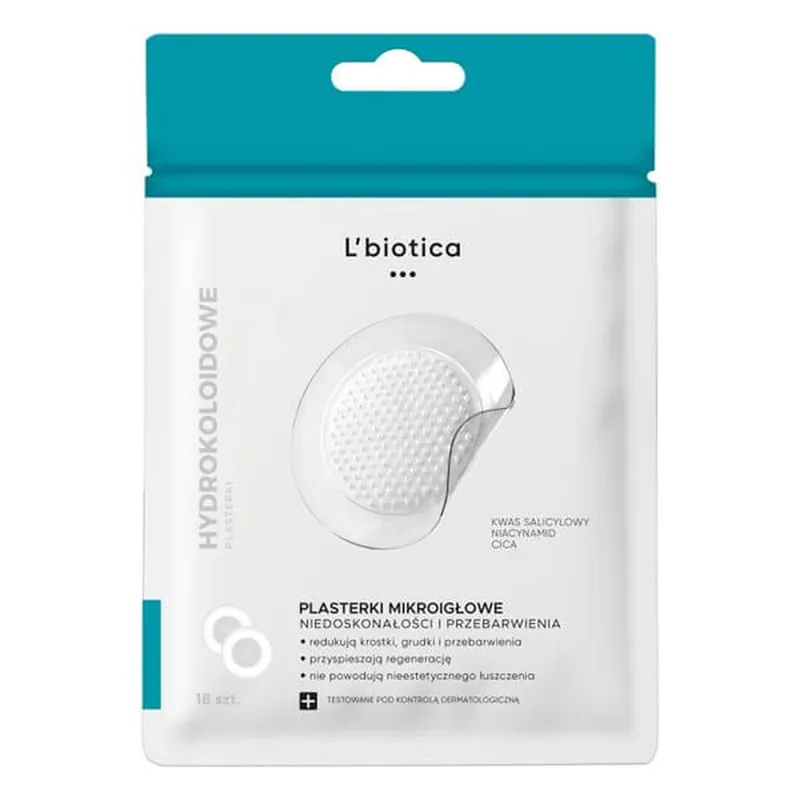 L& 039;Biotica, plasturi hidrocoloizi cu microaghete pentru imperfecțiuni și decolorări, 18 buc. Retur ușor