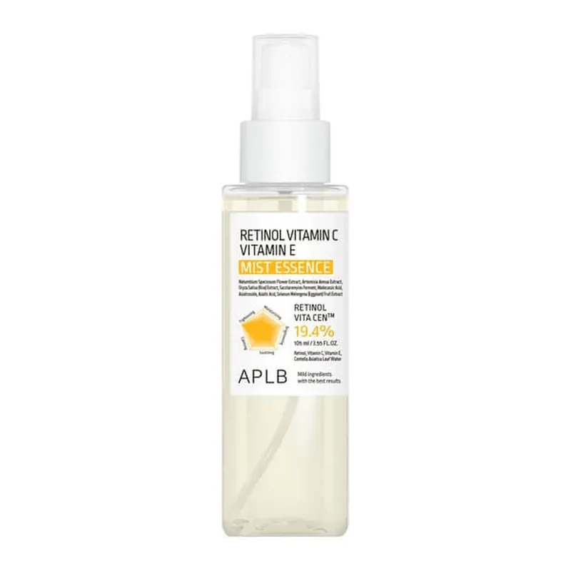 APLB Retinol Vitamin C Vitamin E Mist Essence, mist-essence cu retinol și vitaminele C și E, 105 ml Livrare rapidă