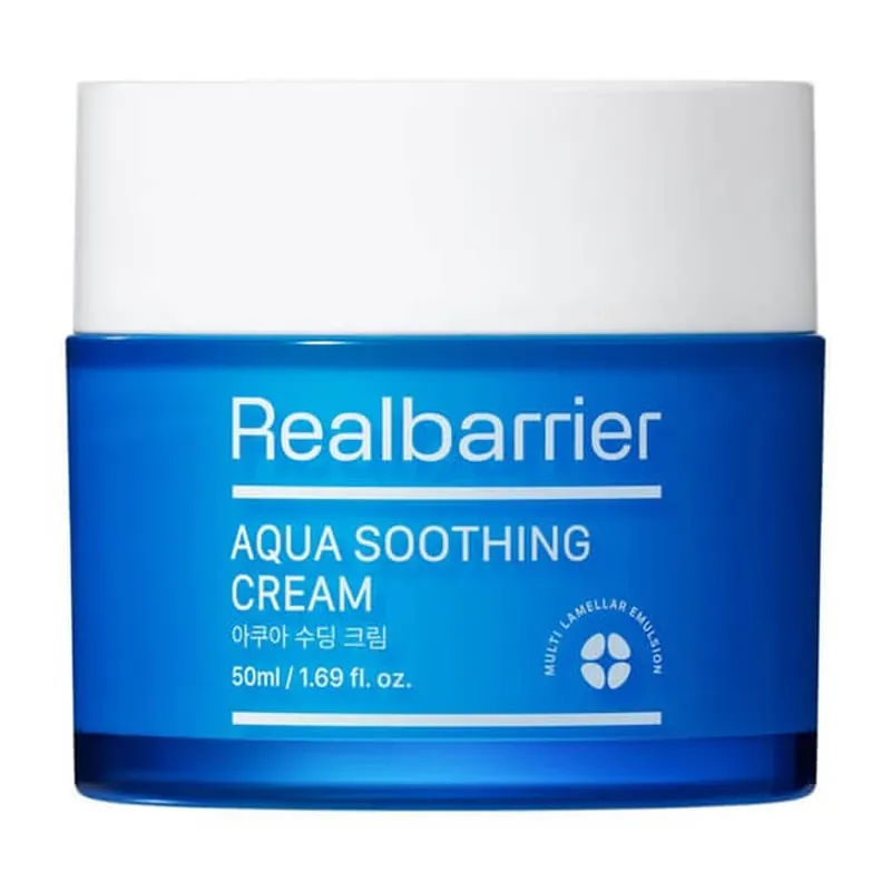 Expediere rapidă Real Barrier Aqua, cremă hidratantă și calmantă pentru pielea sensibilă, 50 ml