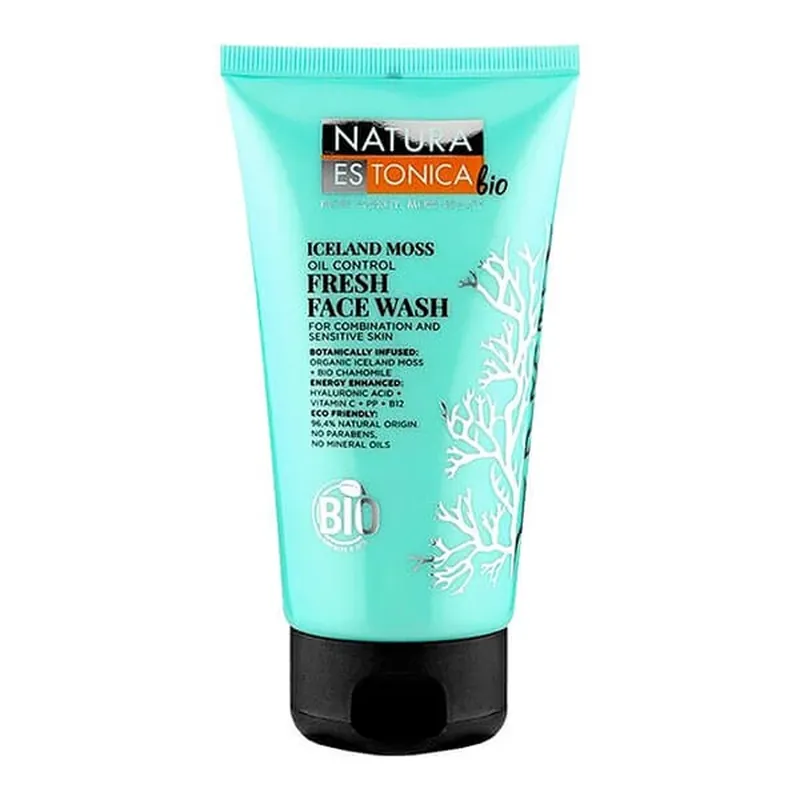 Natura Estonica Iceland Moss, gel răcoritor de spălare a feței, Iceland Moss, piele mixtă și sensibilă, 150 ml Retur ușor