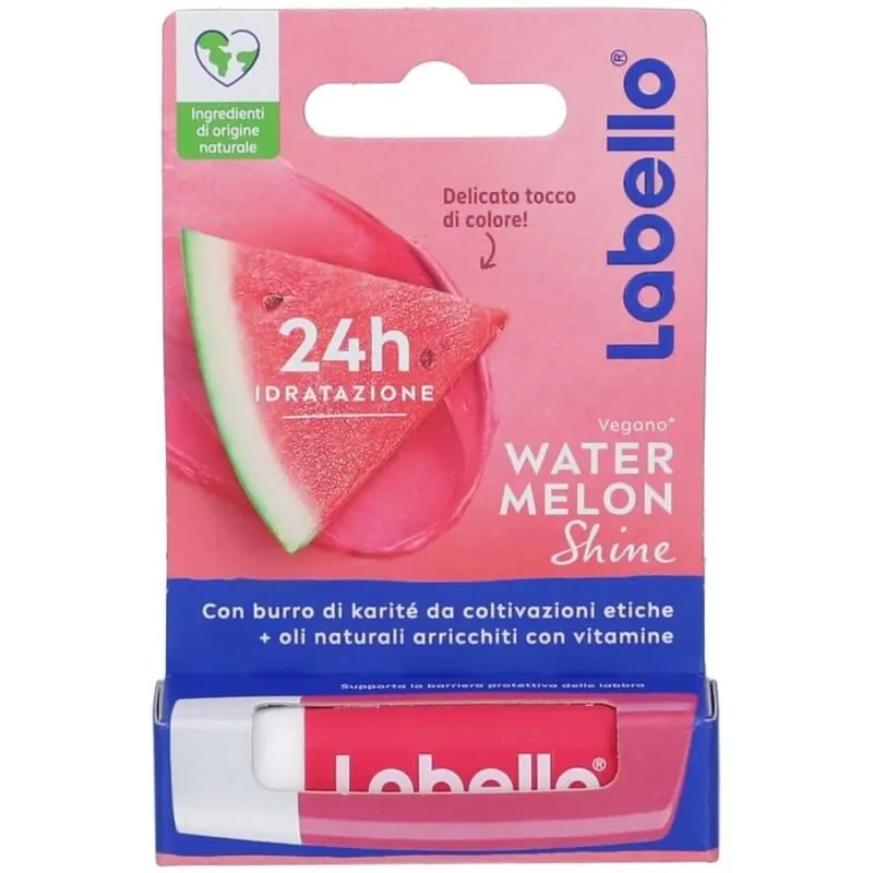 Preț promoțional Labello Watermelon Shine – balsam de buze hidratant cu o nuanță de culoare, 4,8 g