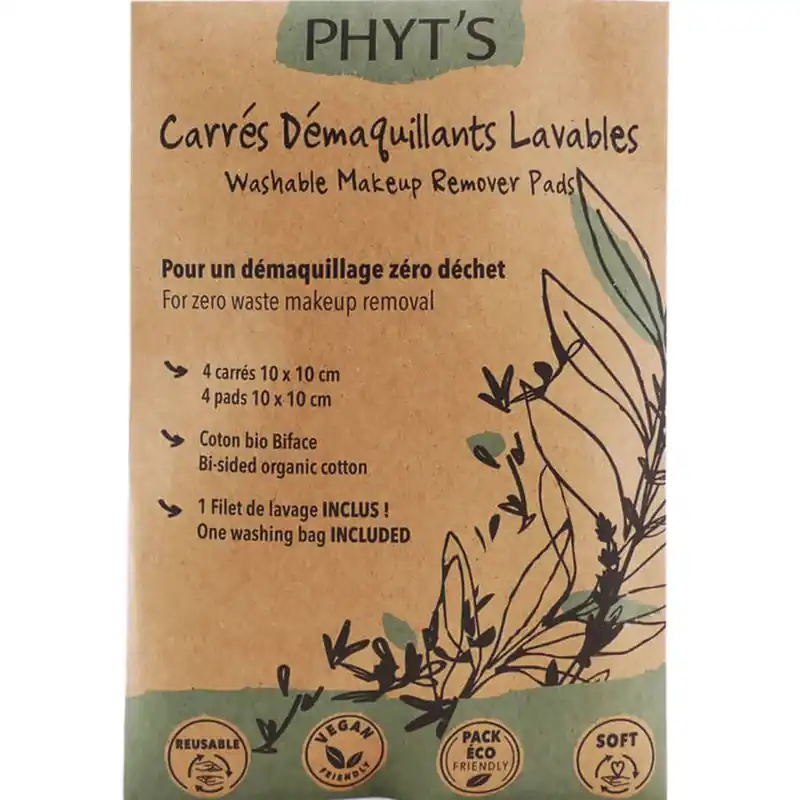 PHYT‘S PĂTRIȚE DEMACHIAJ SPĂLABILE, 4 PĂTRIȚE DE 10X10 CM Retur gratuit