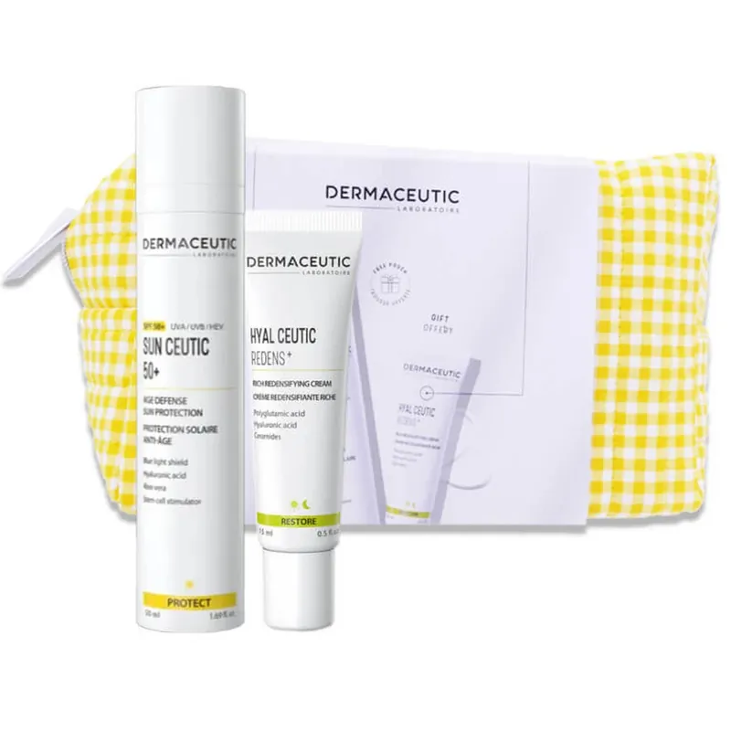 DERMACEUTIC SET HYAL CEUTIC CREMĂ REDENSIFICANTĂ + SUN CEUTIC SPF50+ Retur gratuit