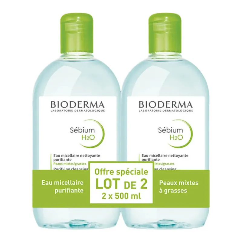 Plată sigură BIODERMA SEBIUM H2O SET DE 2 * 500 ml! MAXIM 3 PE COMANDĂ!