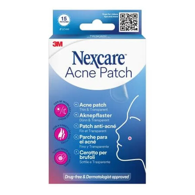 Plasturi hidrocoloidali pentru acnee Nexcare, 15 bucati, 3M Promoție