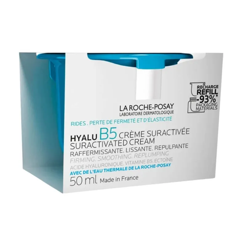 Nu rata La Roche Posay Hyalu B5 Suractivated Cream Refill Cremă antirid pentru fermitate, netezire și netezire instantanee. Reparare - Refill 50ml 50ml