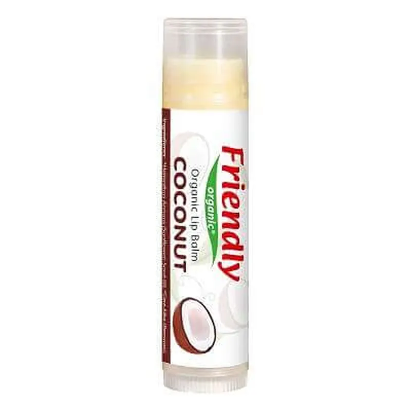 Balsam de buze cu cocos, Friendly Organic Plată sigură
