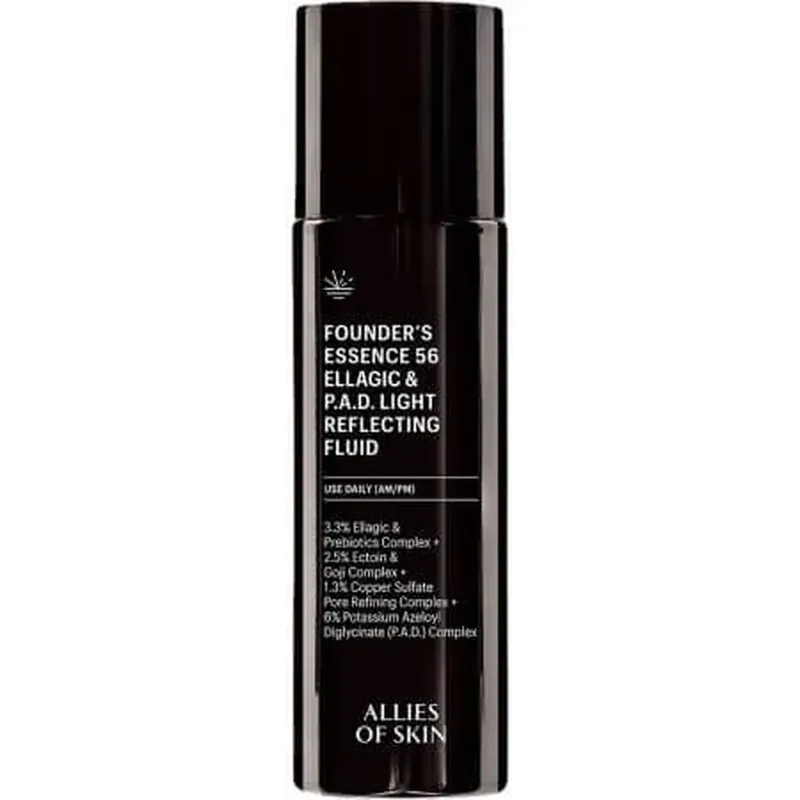 Reducere specială Esenta fluida iluminatoare cu acid ellagic Founder‘s Essence 56 Ellagic and P.A.D. Light Reflecting, 100 ml, Allies Of Skin