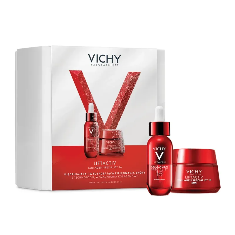 Vichy Liftactiv Collagen Specialist 16 set, cremă de zi, 50 ml + ser, 30 ml Ofertă limitată
