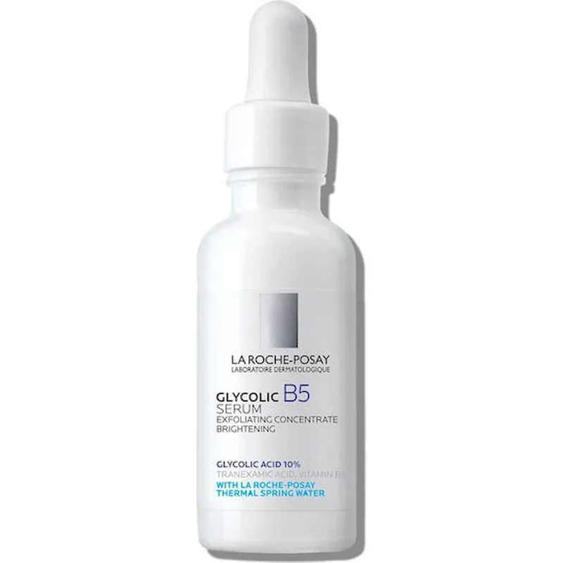 Lichidare de stoc La Roche Posay Glycolic B5 Serum Serum Calmant și Hidratant pentru Față și Ochi cu Vitamina B5 pentru Strălucire și Albire 30ml