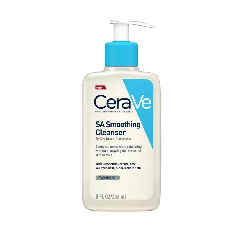 Lichidare de stoc Cerave SA Smoothing Cleanser Gel de curățare și curățare SA Smoothing Cleanser Exfolierea pielii uscate 236ml