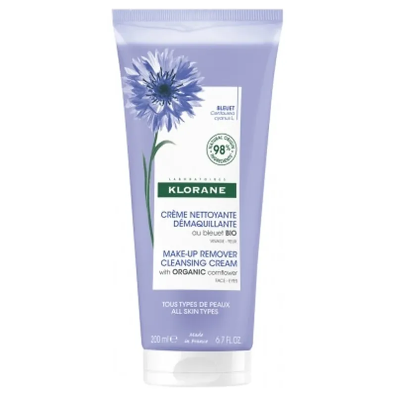 Chilipir Klorane Cremă demachiantă cu flori de albăstrea ecologică 200 ml
