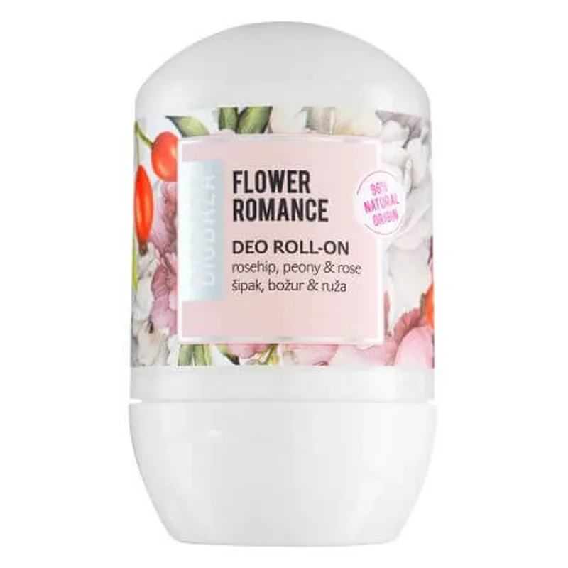 Disponibil imediat Deodorant pentru femei pe baza de piatra de alaun Flower Romance, 50 ml, Biobaza