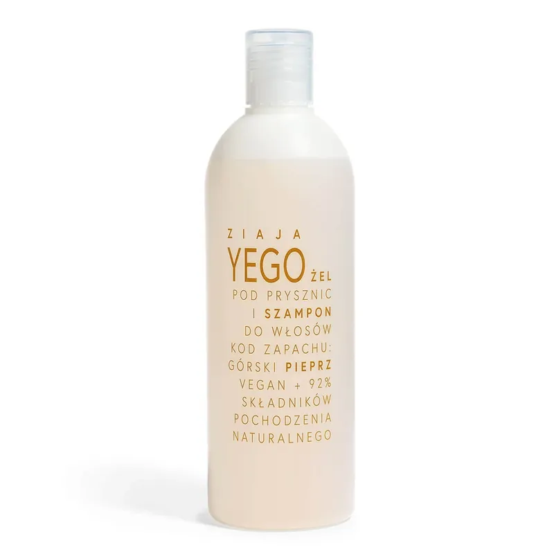 Ziaja Yego, gel de duș și șampon, piper de munte, 400 ml Disponibil imediat