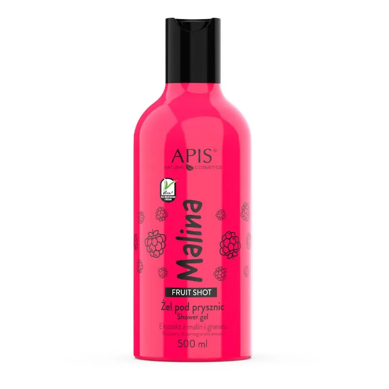 Retur ușor Apis Fruit Shot, gel de duș cu zmeură, 500 ml
