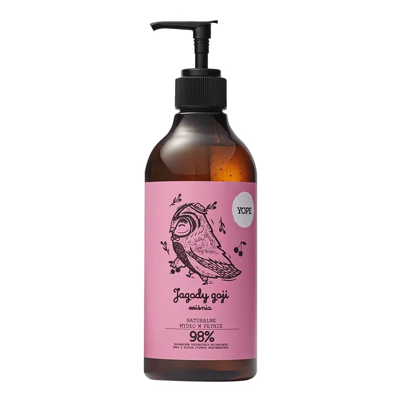 Popular Yope Goji Berry and Cherry, săpun lichid natural pentru mâini, 500 ml