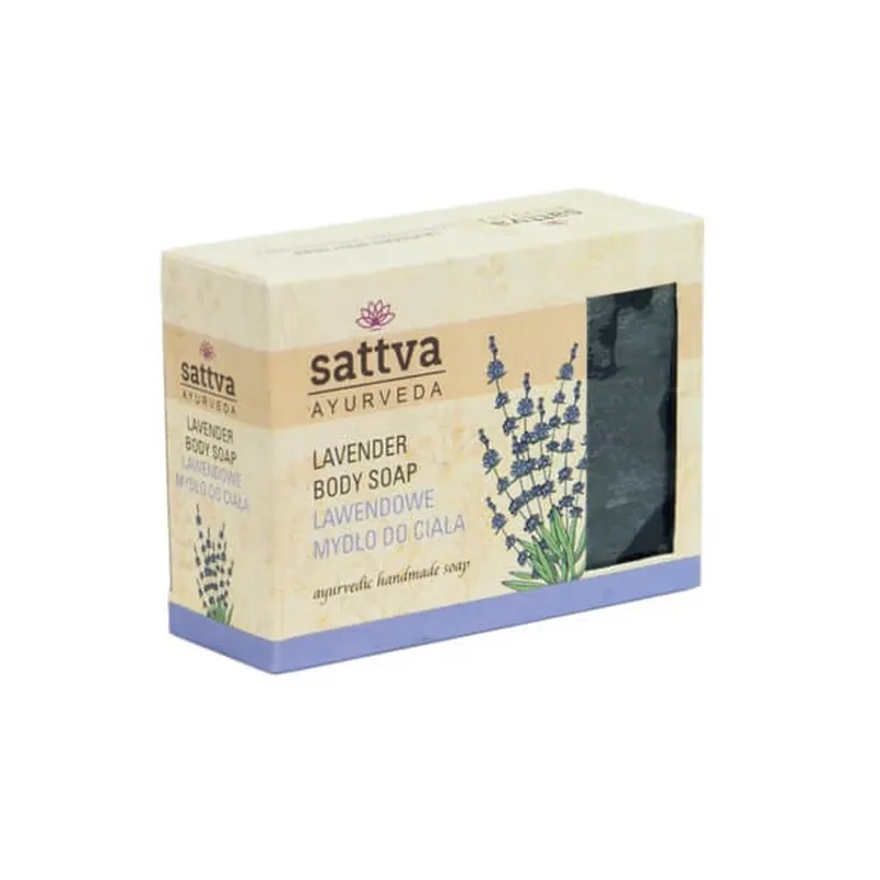Sattva Body Soap Săpun indian de lavandă cu glicerină, 125g Reducere extra