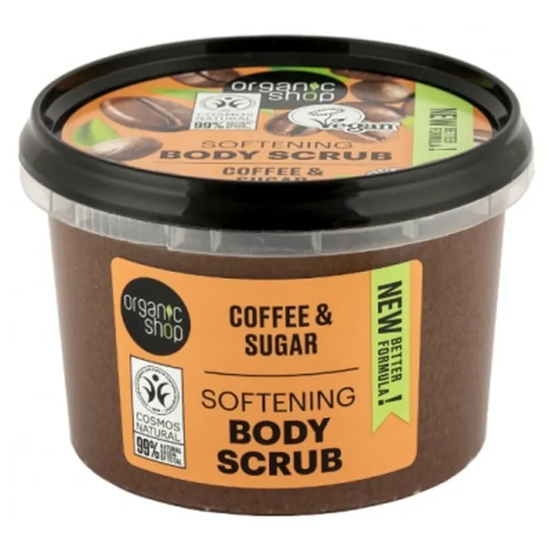 Ofertă limitată Organic Shop Body Scrub – Exfoliant emolient pentru corp cu ulei de cafea, 250 ml